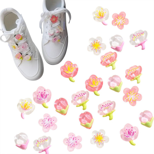 Shoe lace Charms for Sneakers （8pic for one bag）Flower style random