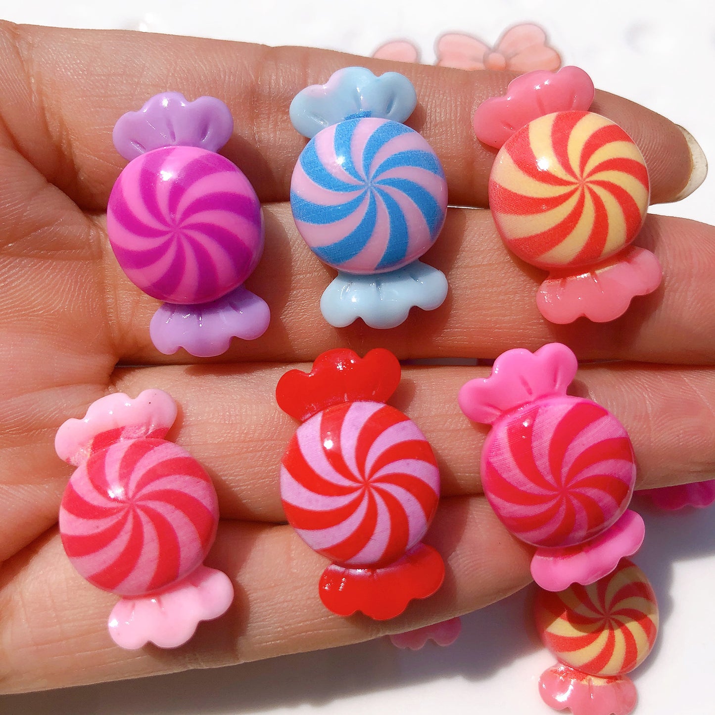 (5picfor1bag) Cutie Diy Resin Charms  Glossy Candy (Pack Offline)