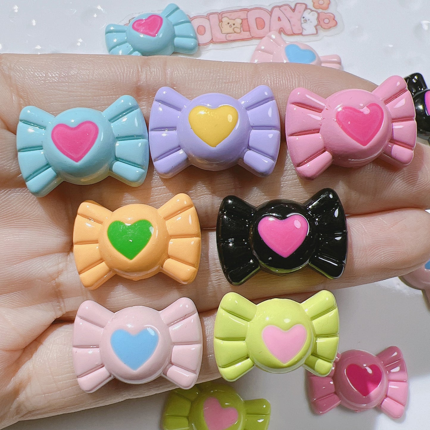 （5pic for 1bag）Cutie  Love Candy Diy Resin Charms （pack Offline）