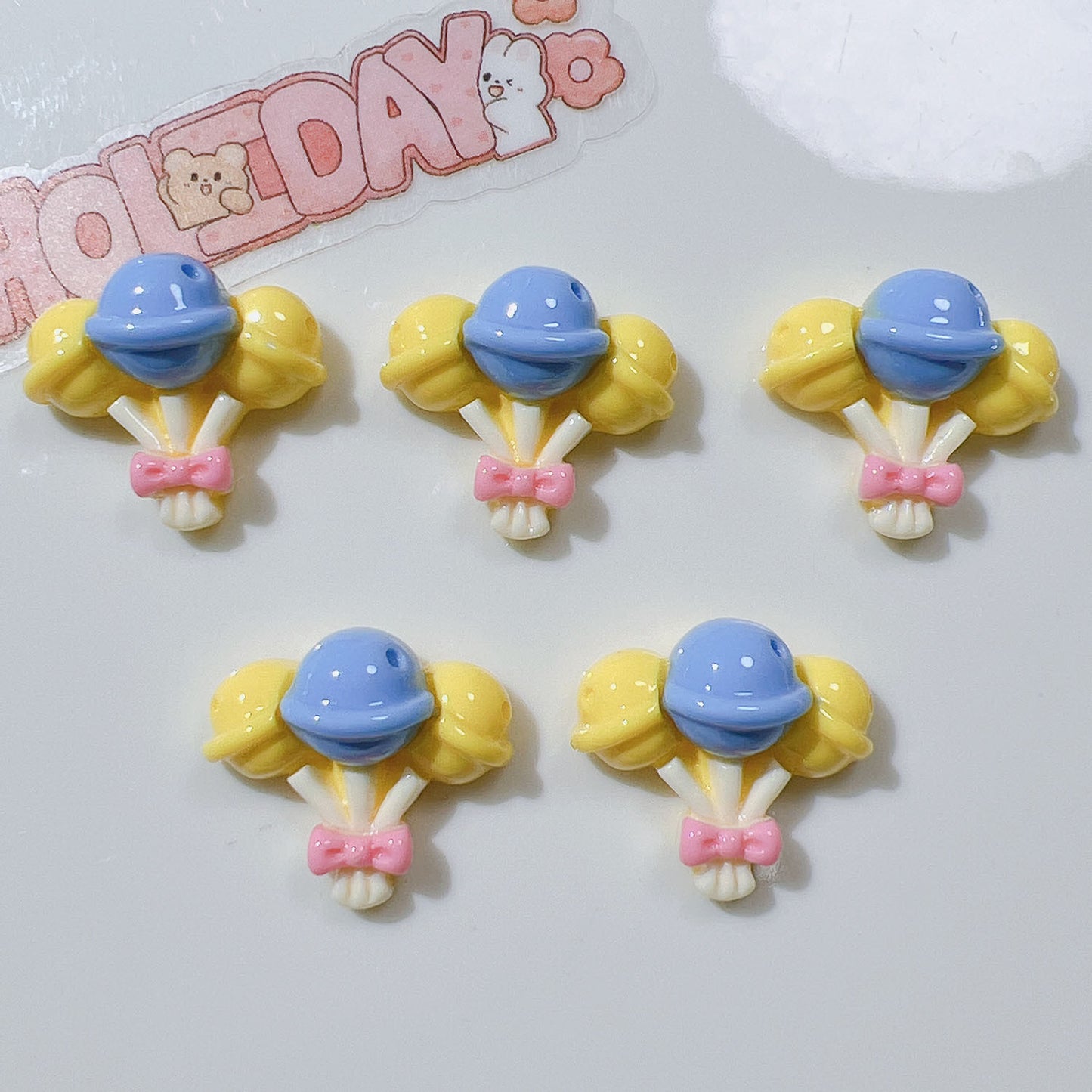 （5pic for 1bag）Cutie lollipop bouquets diy resin charms （pack offline）