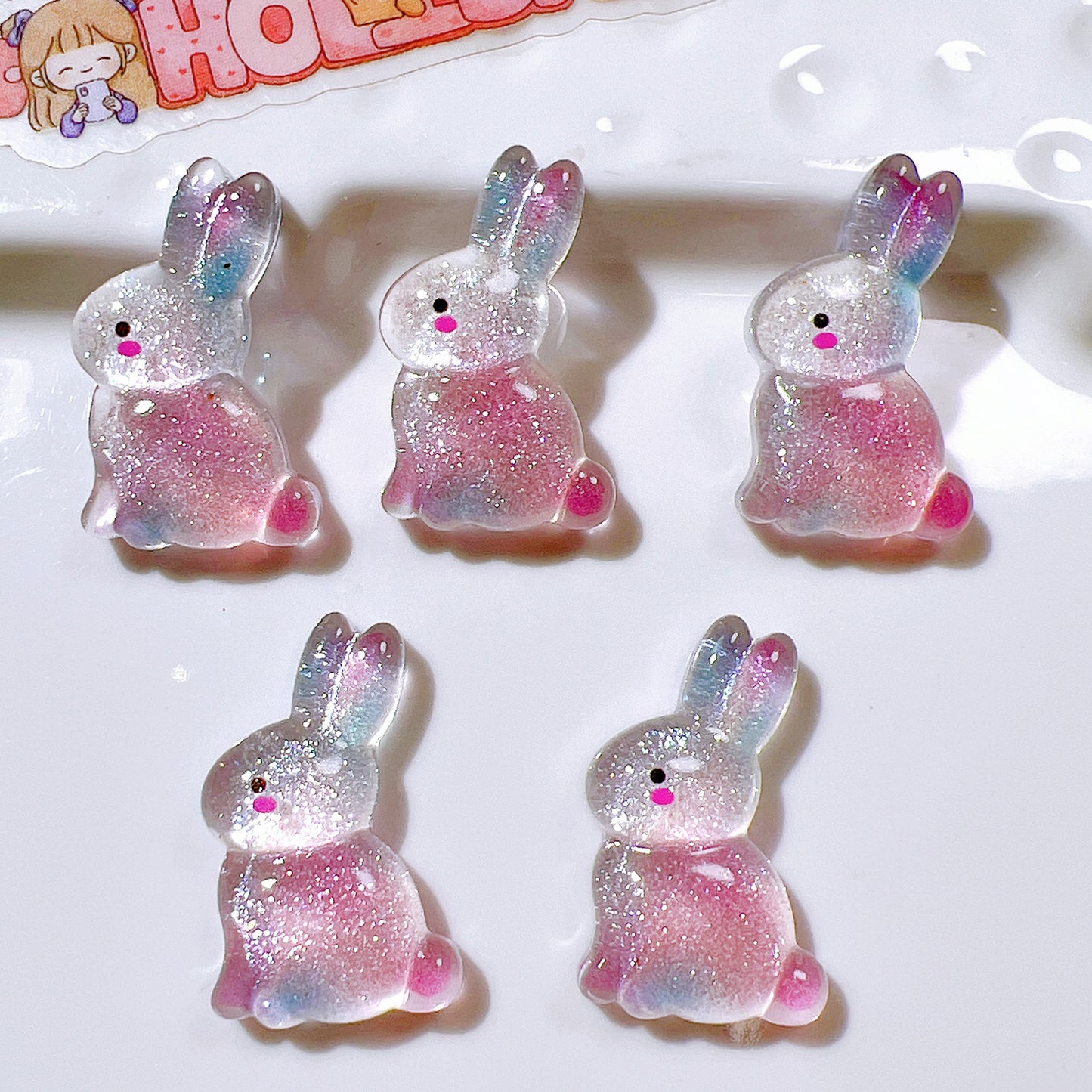 （5pic for1bag）Cutie annimal diy resin charms（pack offline）