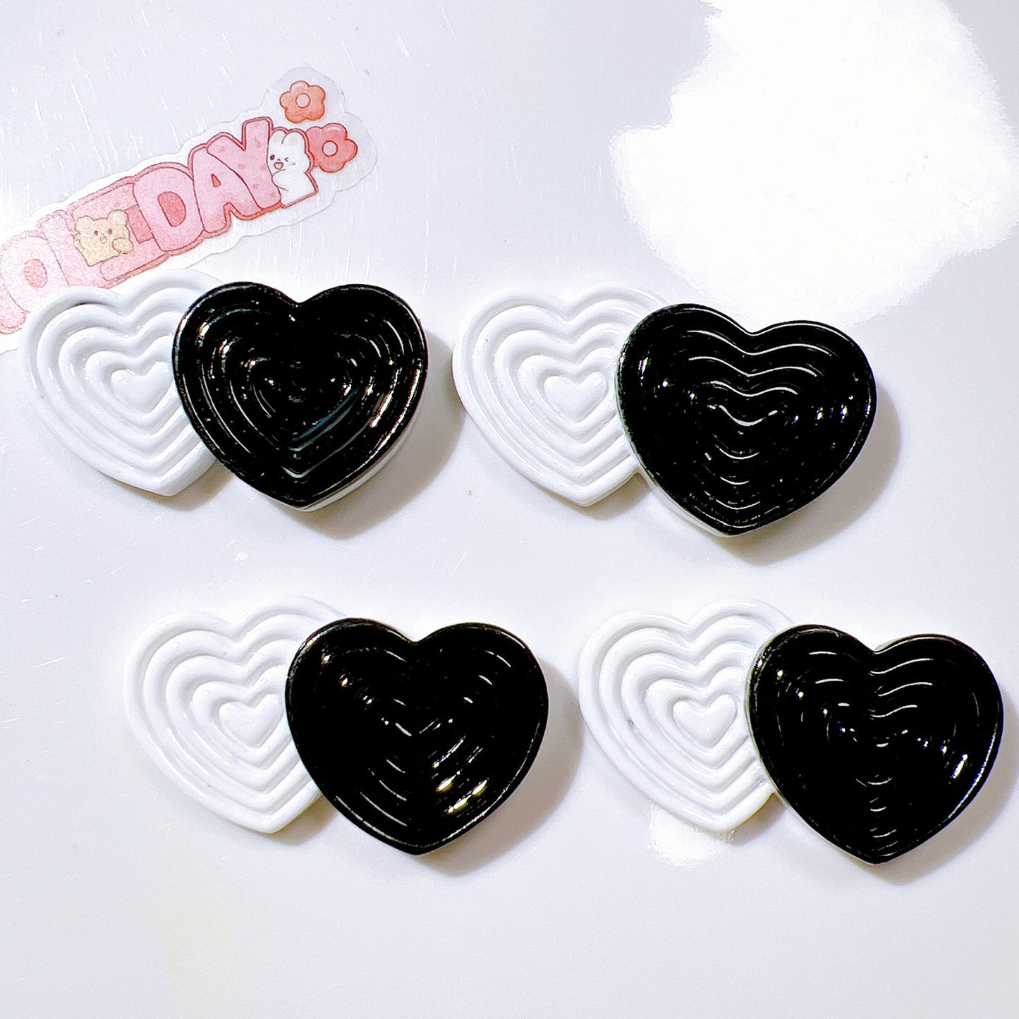 （5pic for1bag）Cutie  double love diy resin charms（pack offline）