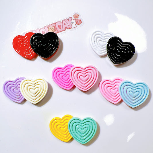 （5pic for1bag）Cutie  double love diy resin charms（pack offline）