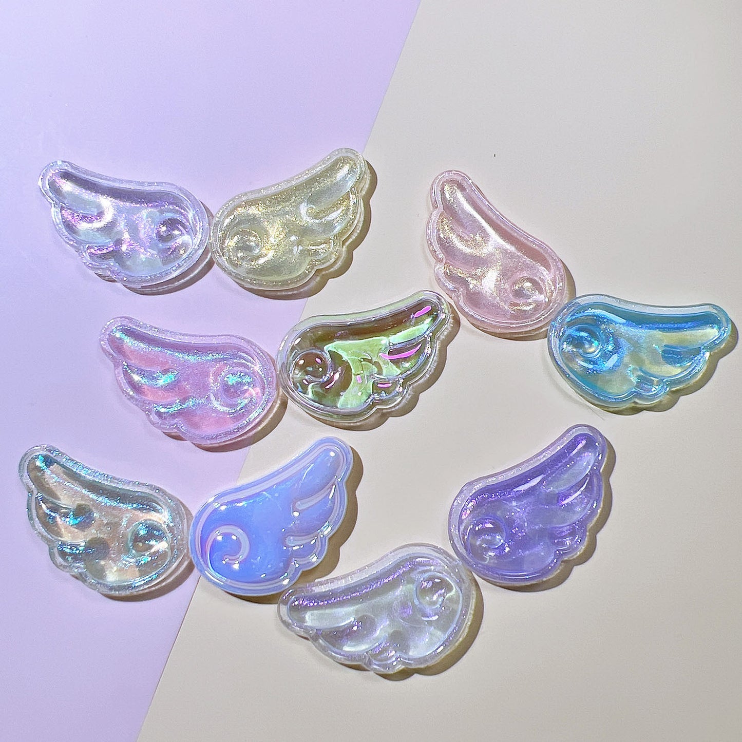 (5 Pic for 1 Bag) Cutie Angel Wing DiyAcrylic Charms  (Pack Offline)