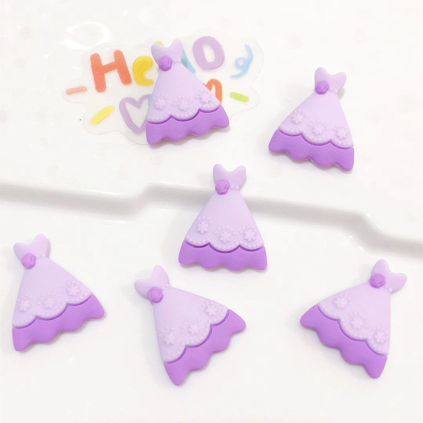 (5pic for 1 Bag) Cute Purple Princess Crown DIY Resin Charms (Pack Offline)