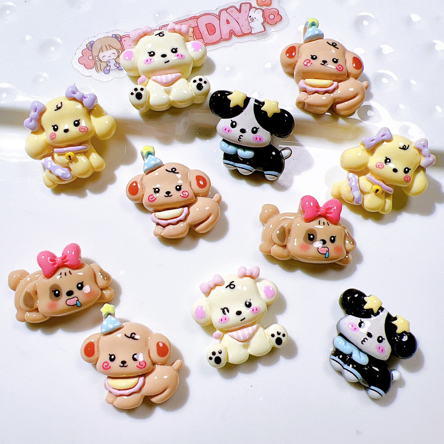 （5pic for 1bag）Cutie Dog Diy Resin Charms（pack Offline）