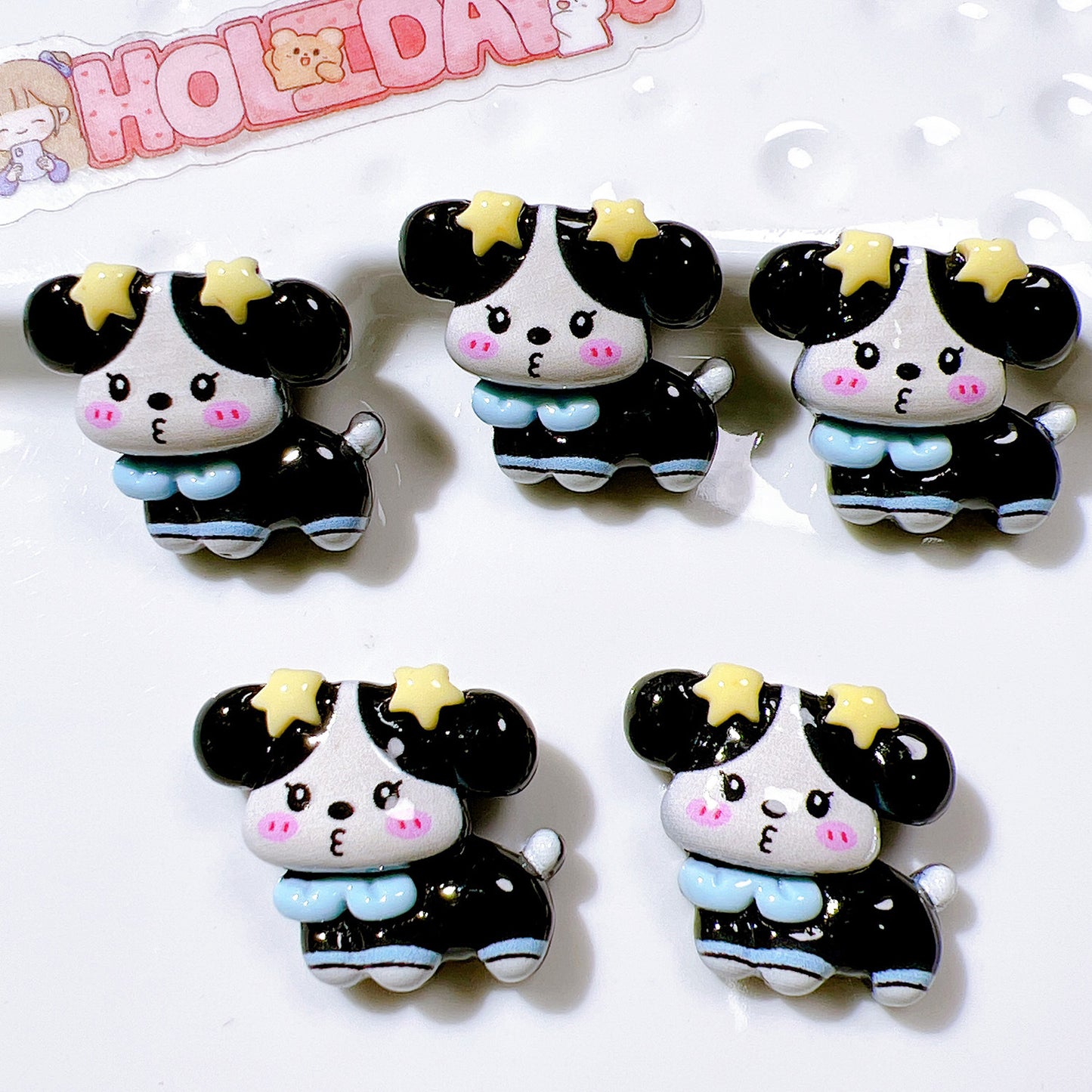 （5pic for 1bag）Cutie Dog Diy Resin Charms（pack Offline）