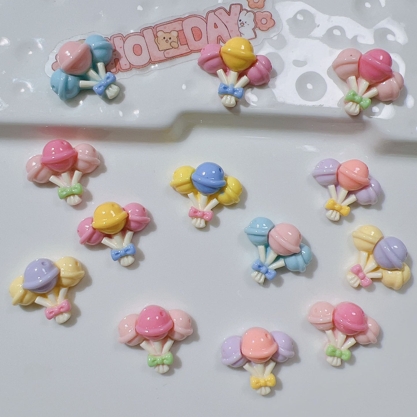 （5pic for 1bag）Cutie lollipop bouquets diy resin charms （pack offline）