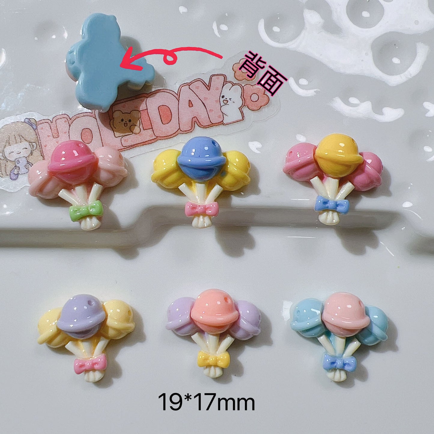 （5pic for 1bag）Cutie lollipop bouquets diy resin charms （pack offline）