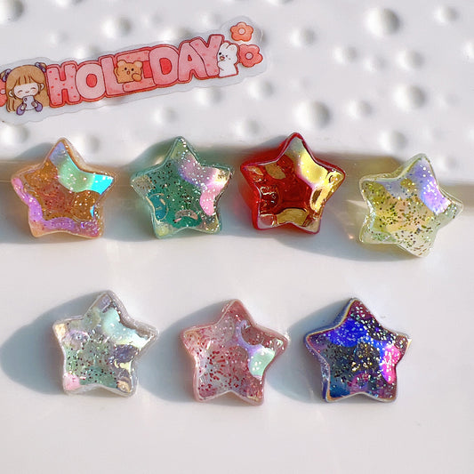 (5picfor1bag) Cutie Acrylic Star  Diy Charms Acrylic Star (Pack Offline)