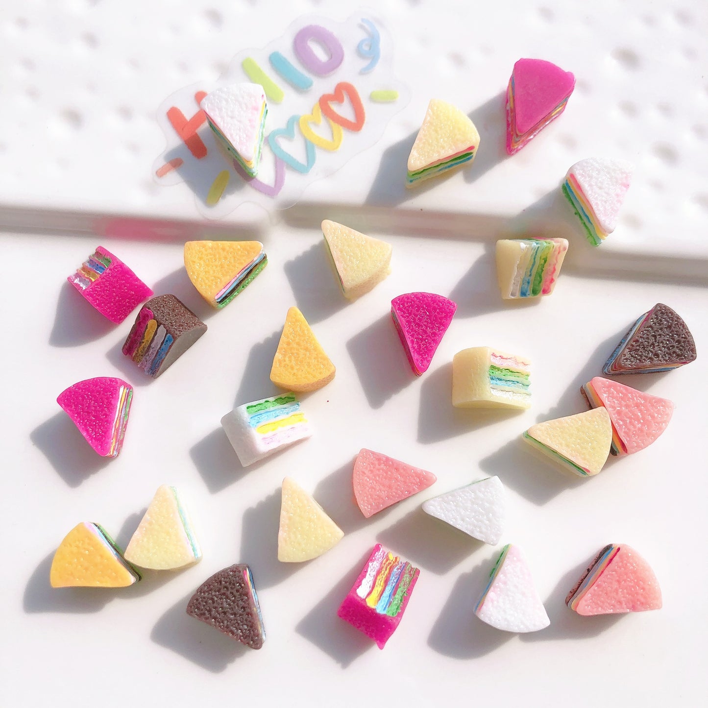 (5pic for 1 Bag)cutie Slice Cake  Diy Resin Charms Resin  (Pack Offline)