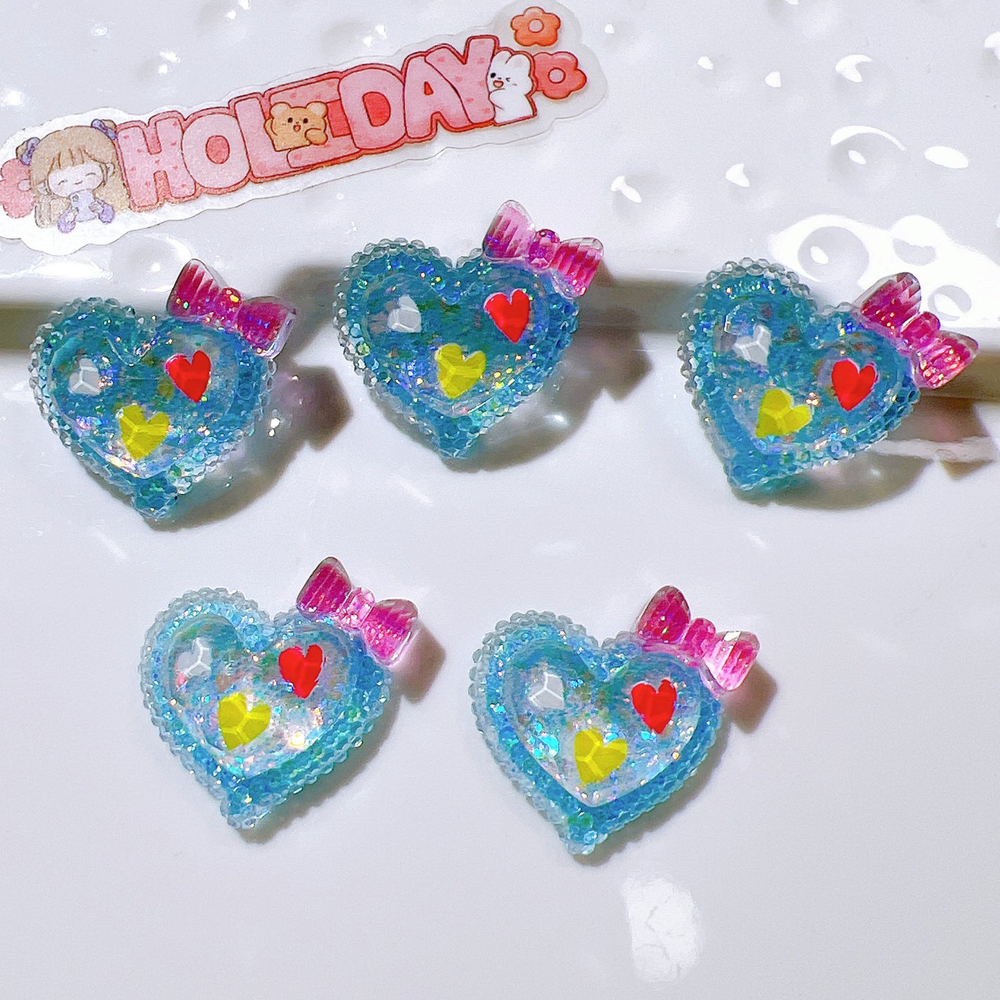 （5pic for1bag）Cutie stars mushrooms diy charms（pack offline）