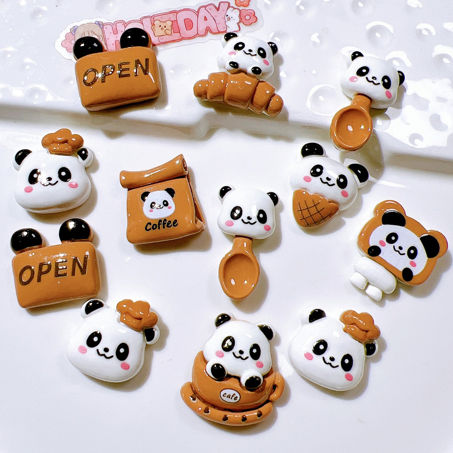 （5pic for1bag）Cutie Brown bear  diy charms resin