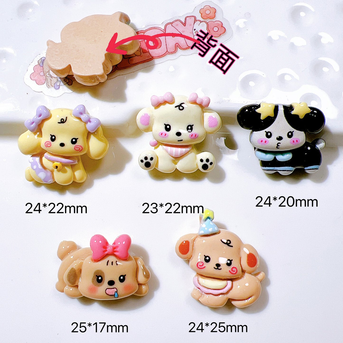 （5pic for 1bag）Cutie Dog Diy Resin Charms（pack Offline）