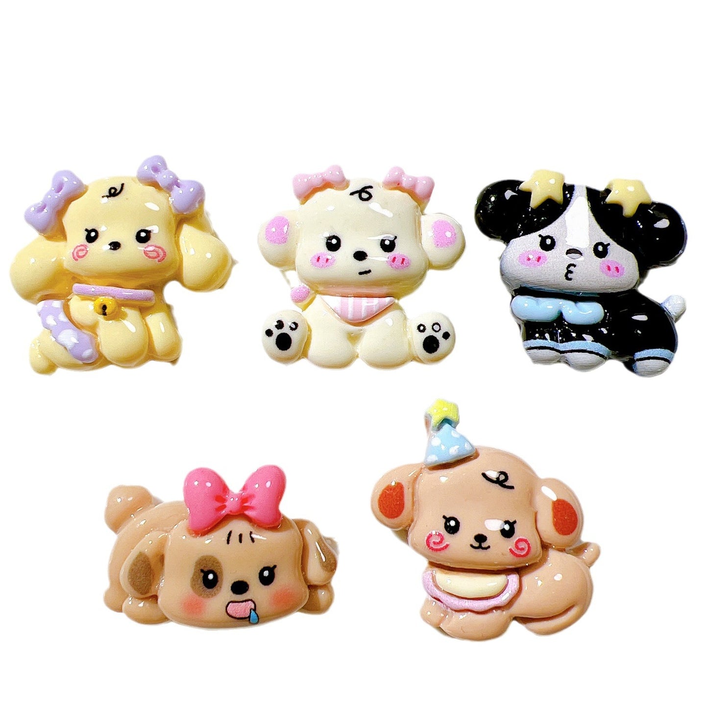 （5pic for 1bag）Cutie Dog Diy Resin Charms（pack Offline）