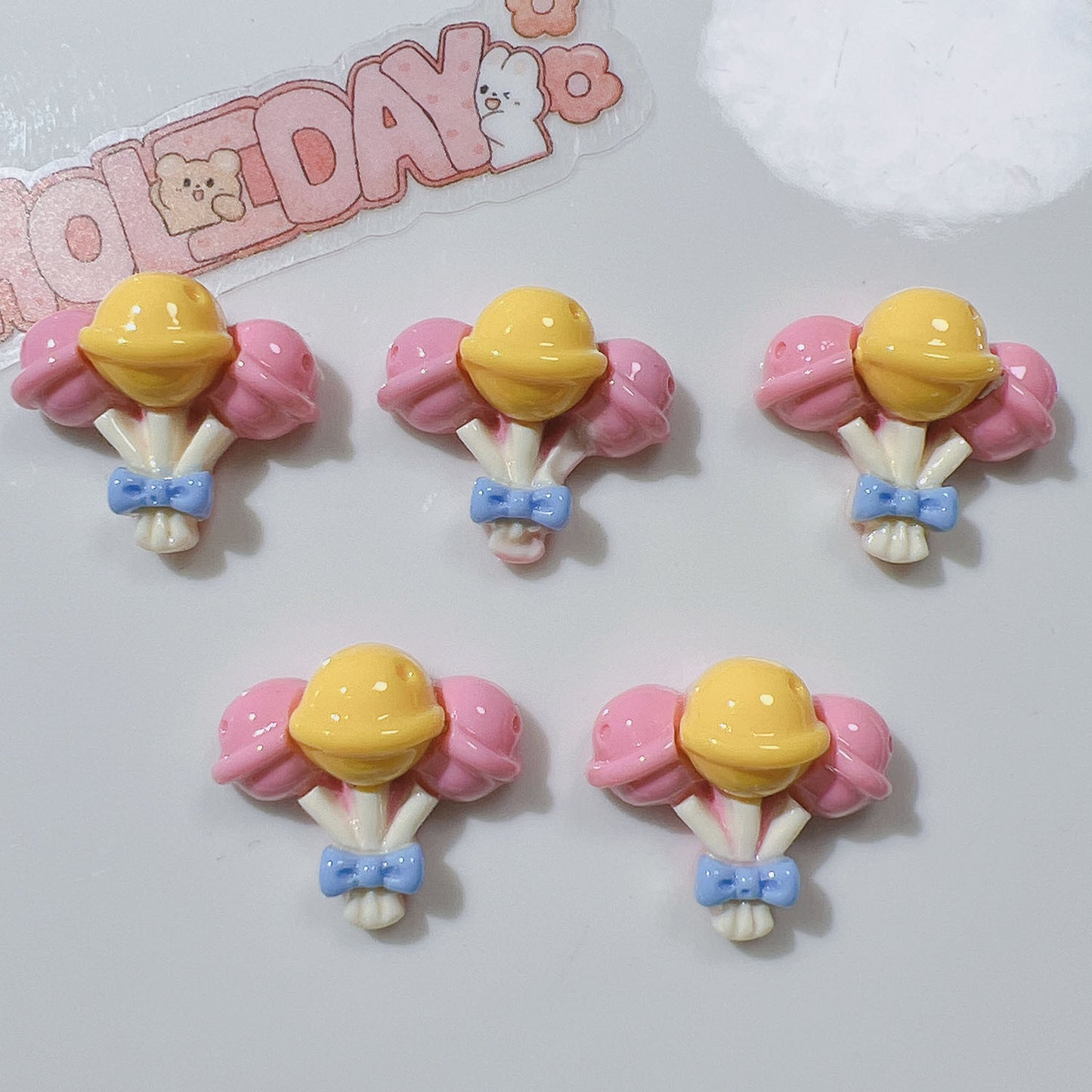 （5pic for 1bag）Cutie lollipop bouquets diy resin charms （pack offline）