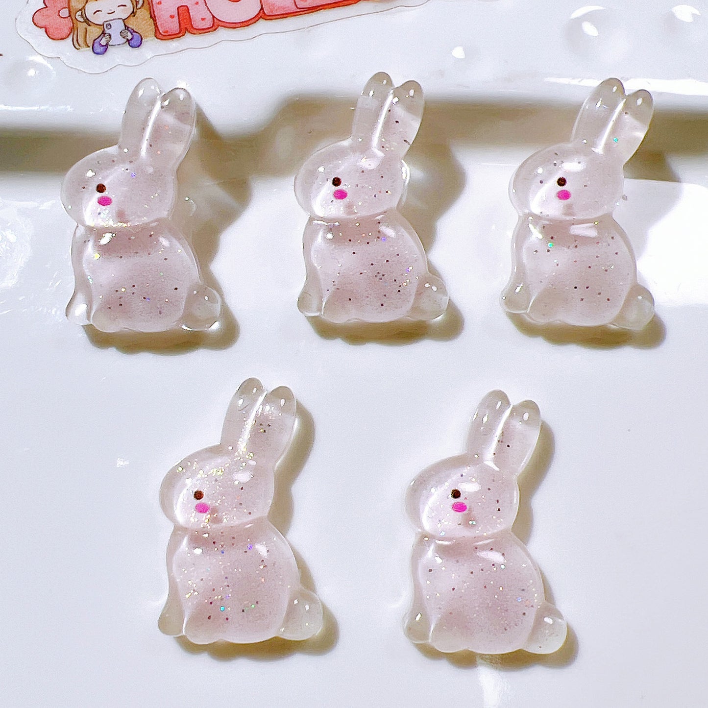 （5pic for1bag）Cutie annimal diy resin charms（pack offline）