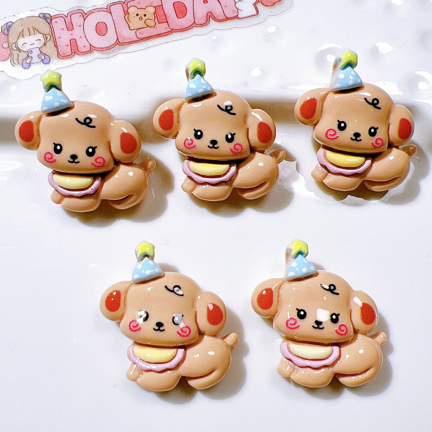 （5pic for 1bag）Cutie Dog Diy Resin Charms（pack Offline）