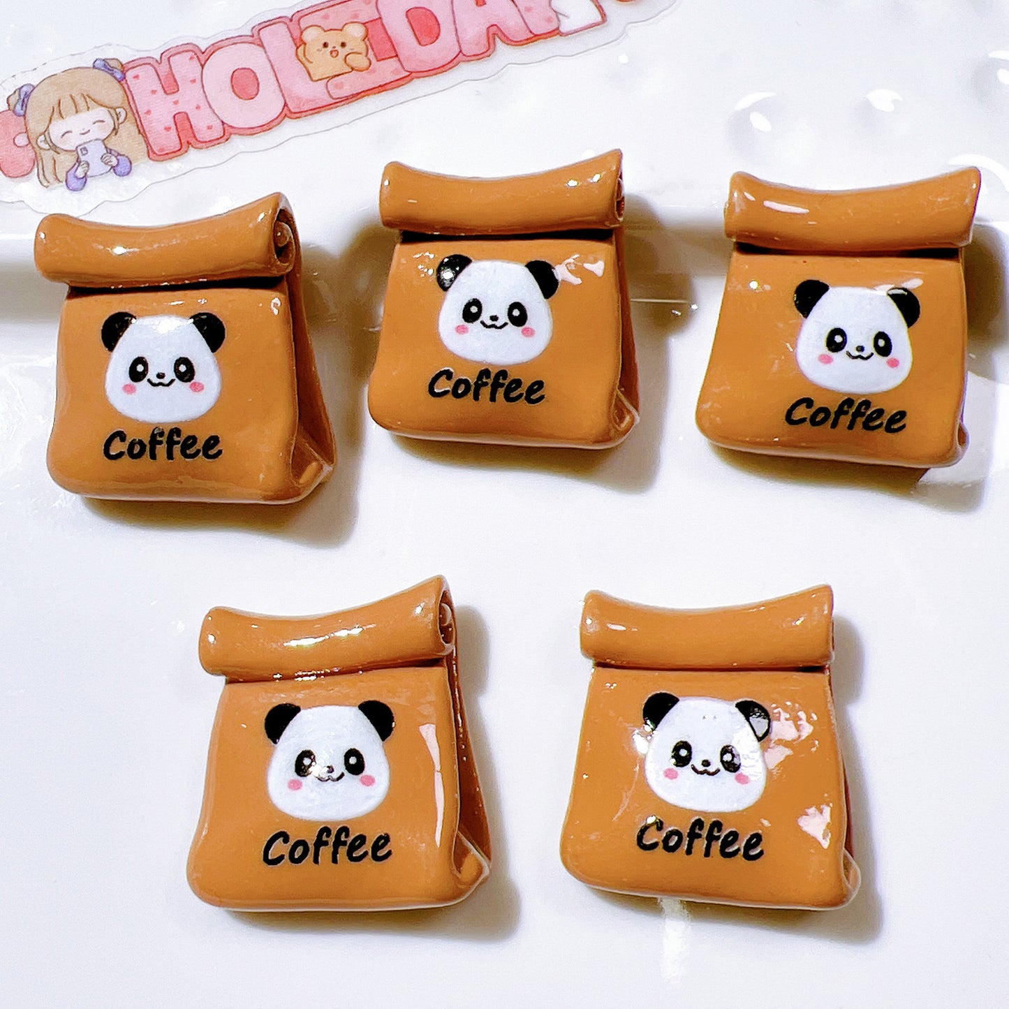 （5pic for1bag）Cutie Brown bear  diy charms resin