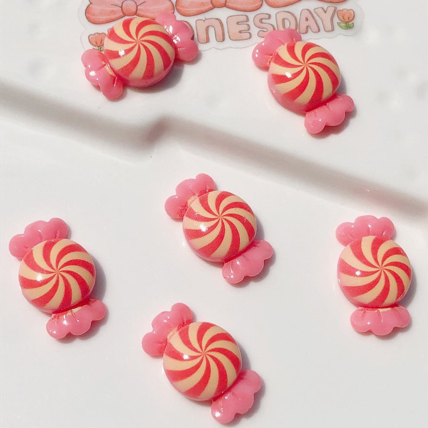 (5picfor1bag) Cutie Diy Resin Charms  Glossy Candy (Pack Offline)