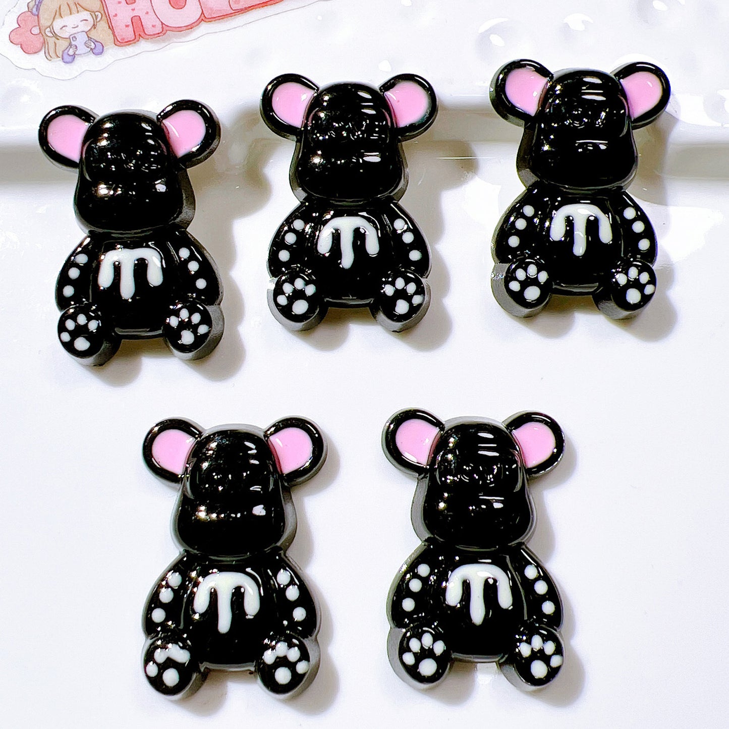 （5pic for1bag）Cutie love bear diy charms  （pack offline）