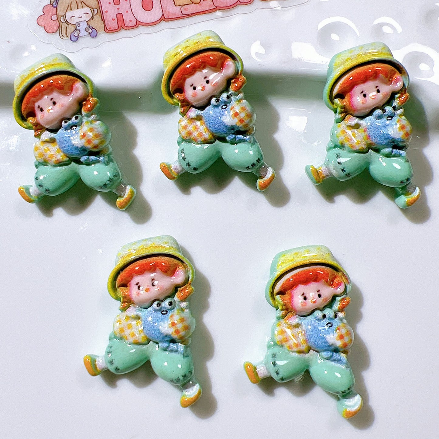 (5pic for 1 Bag) Cutie Constellation Girls DIY Resin Charms  (Pack Offline)