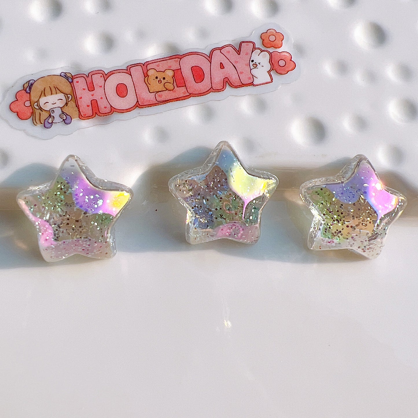 (5picfor1bag) Cutie Acrylic Star  Diy Charms Acrylic Star (Pack Offline)