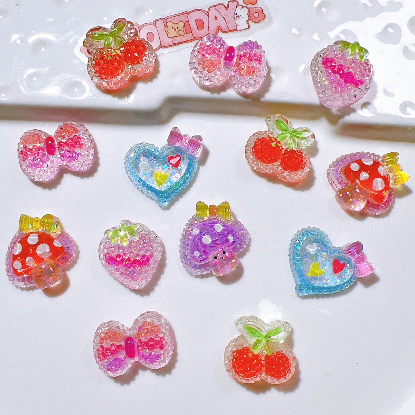 （5pic for1bag）Cutie stars mushrooms diy charms（pack offline）