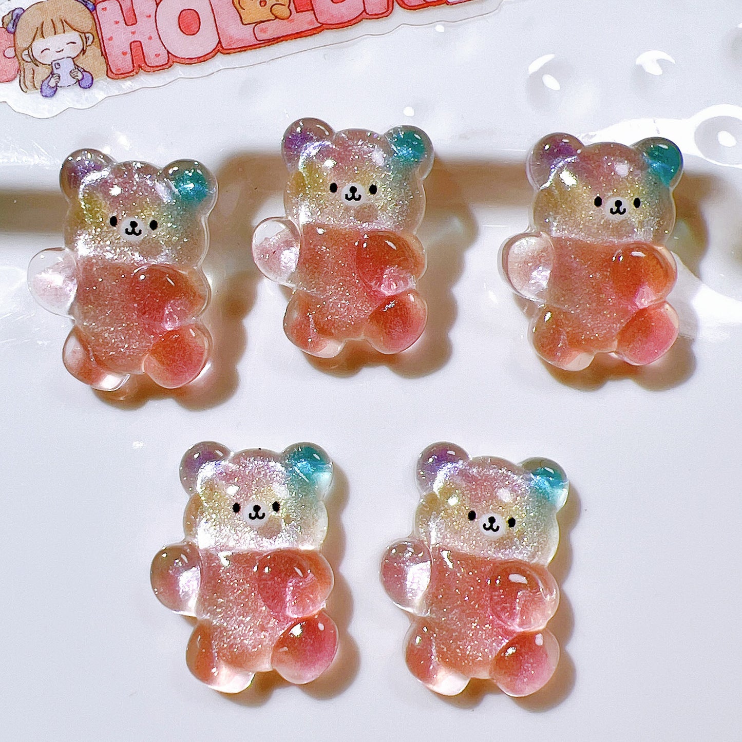 （5pic for1bag）Cutie annimal diy resin charms（pack offline）