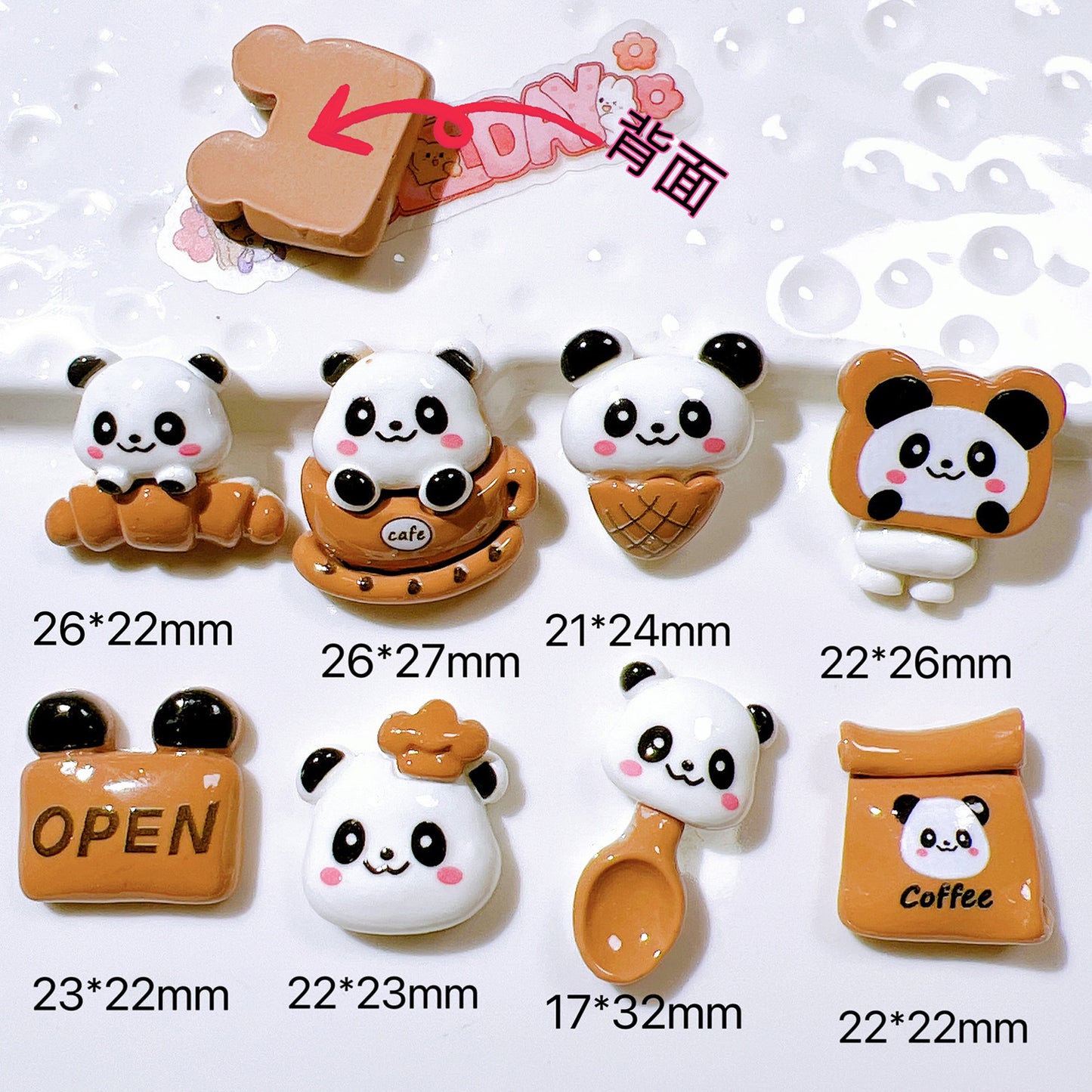 （5pic for1bag）Cutie Brown bear  diy charms resin