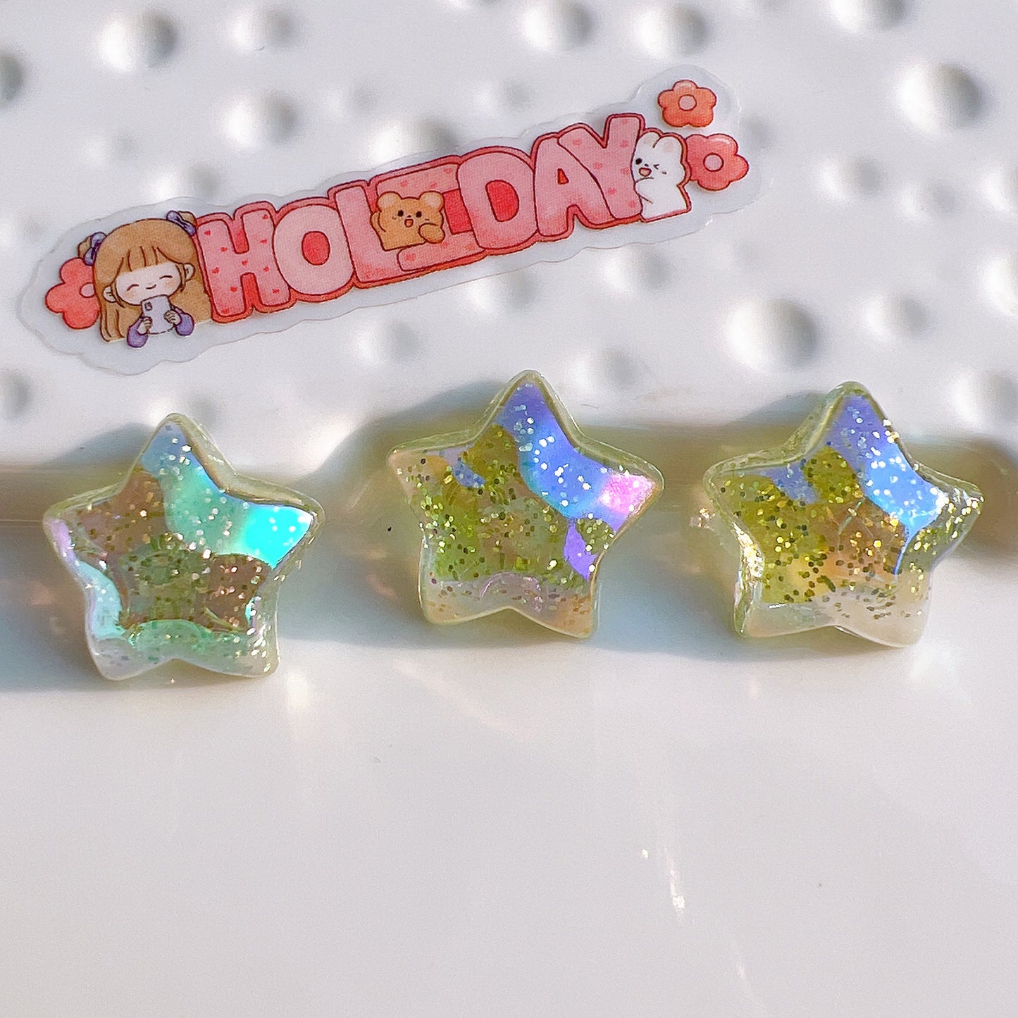 (5picfor1bag) Cutie Acrylic Star  Diy Charms Acrylic Star (Pack Offline)