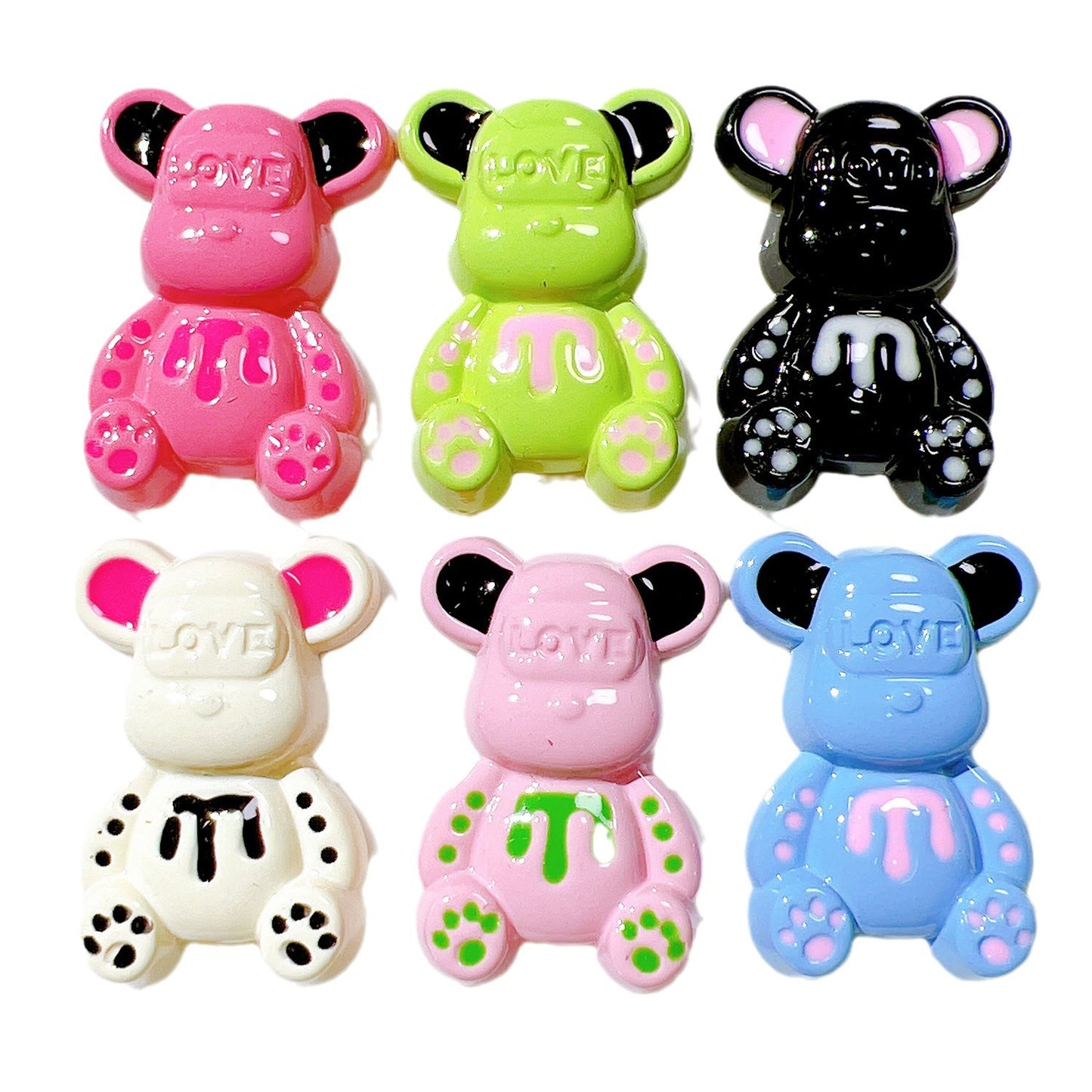 （5pic for1bag）Cutie love bear diy charms  （pack offline）