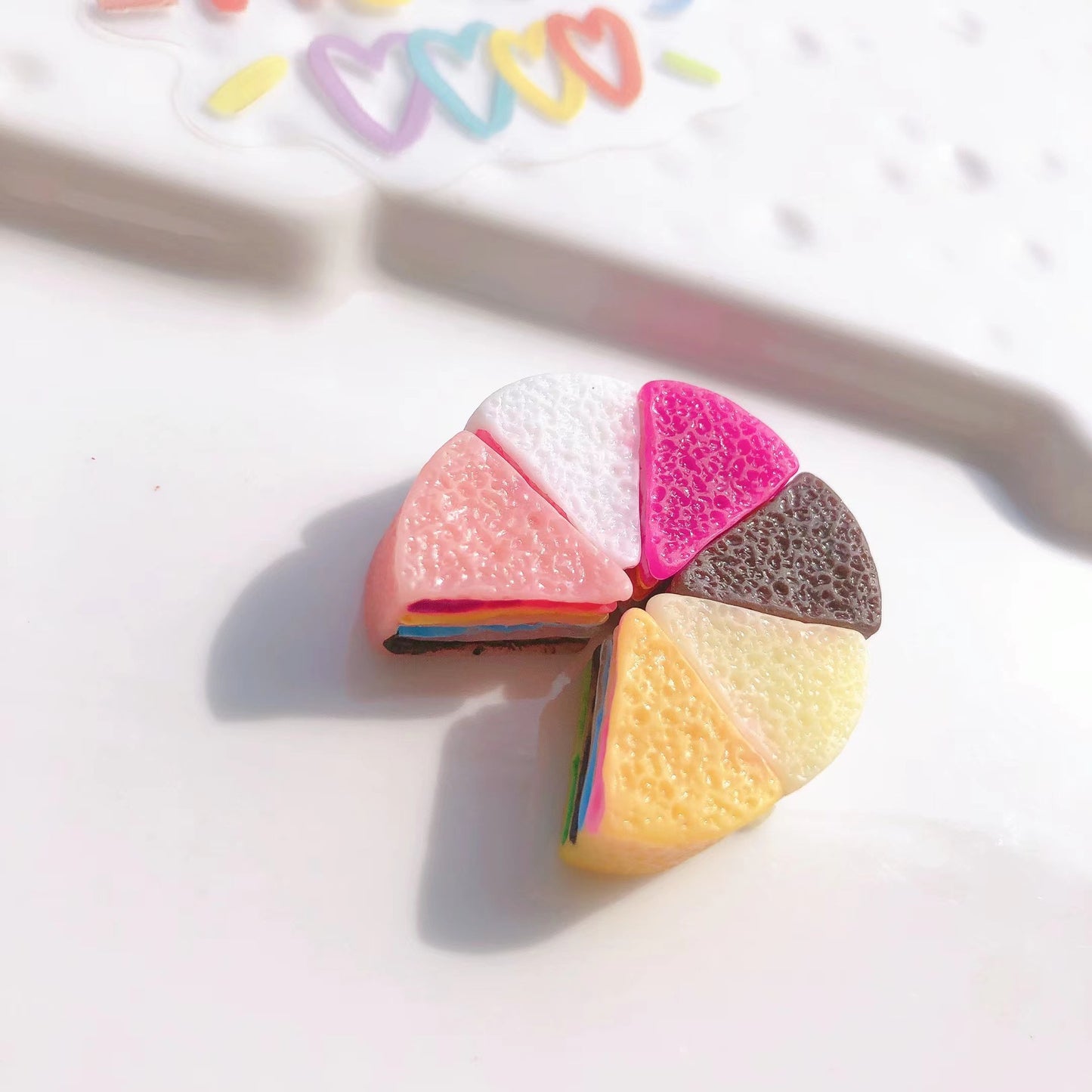 (5pic for 1 Bag)cutie Slice Cake  Diy Resin Charms Resin  (Pack Offline)