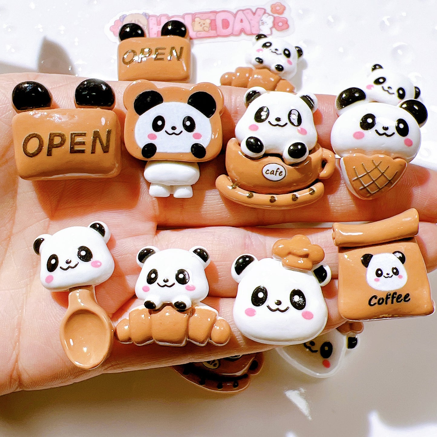 （5pic for1bag）Cutie Brown bear  diy charms resin