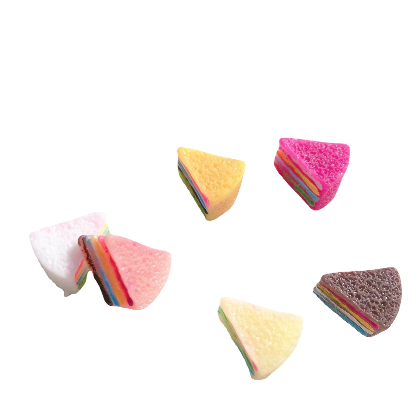 (5pic for 1 Bag)cutie Slice Cake  Diy Resin Charms Resin  (Pack Offline)