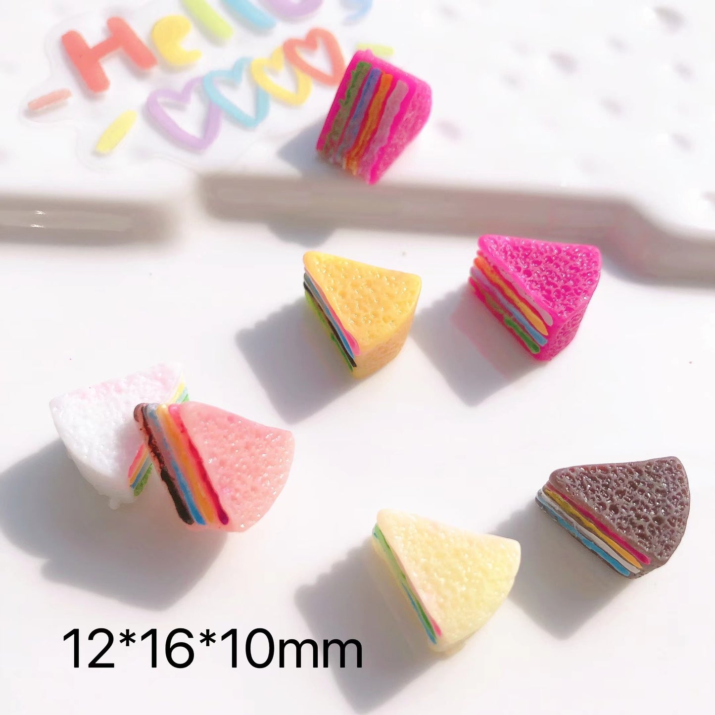 (5pic for 1 Bag)cutie Slice Cake  Diy Resin Charms Resin  (Pack Offline)