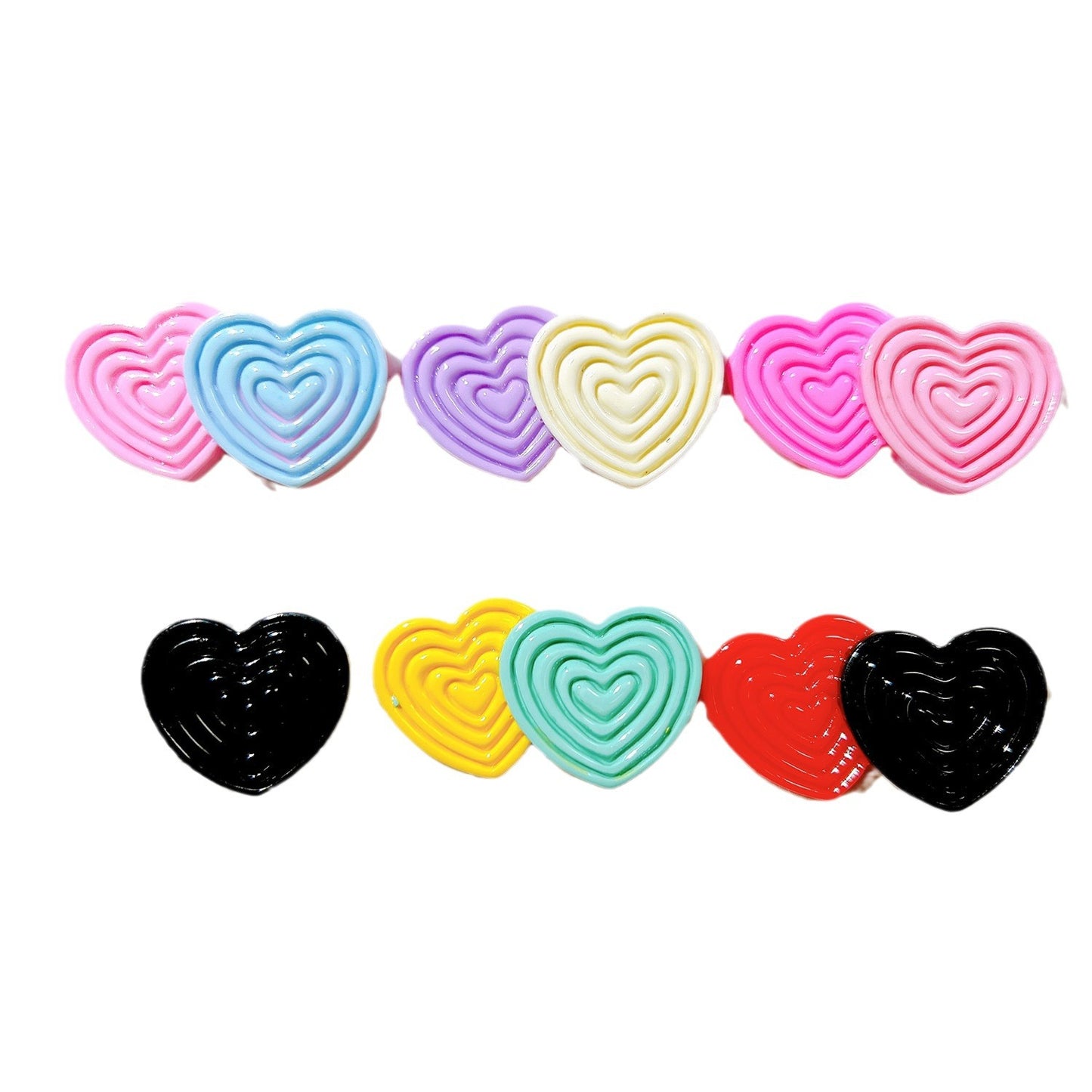 （5pic for1bag）Cutie  double love diy resin charms（pack offline）