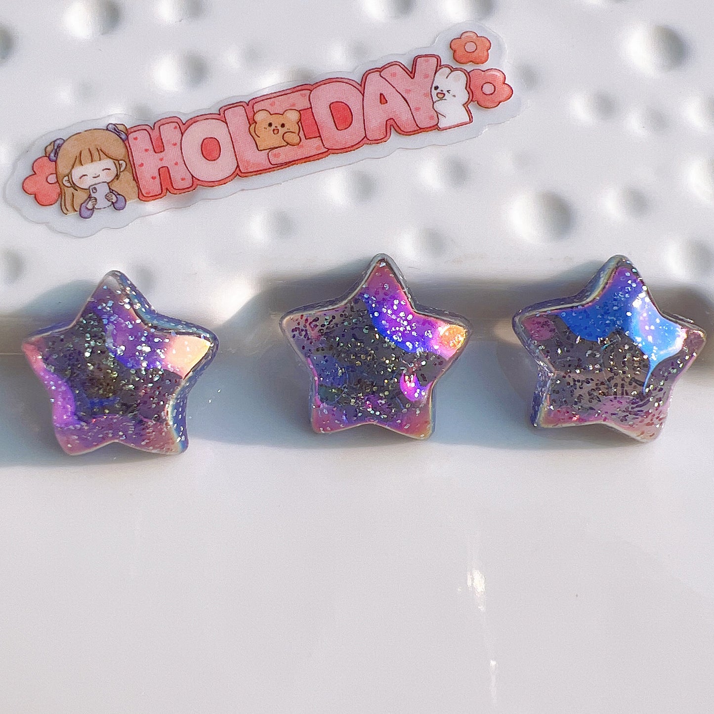 (5picfor1bag) Cutie Acrylic Star  Diy Charms Acrylic Star (Pack Offline)