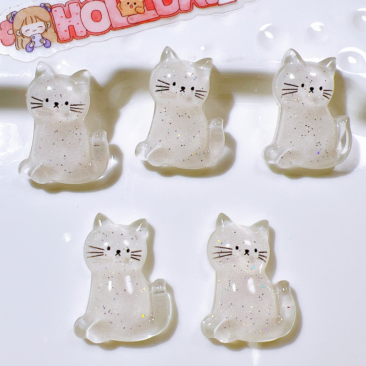 （5pic for1bag）Cutie annimal diy resin charms（pack offline）