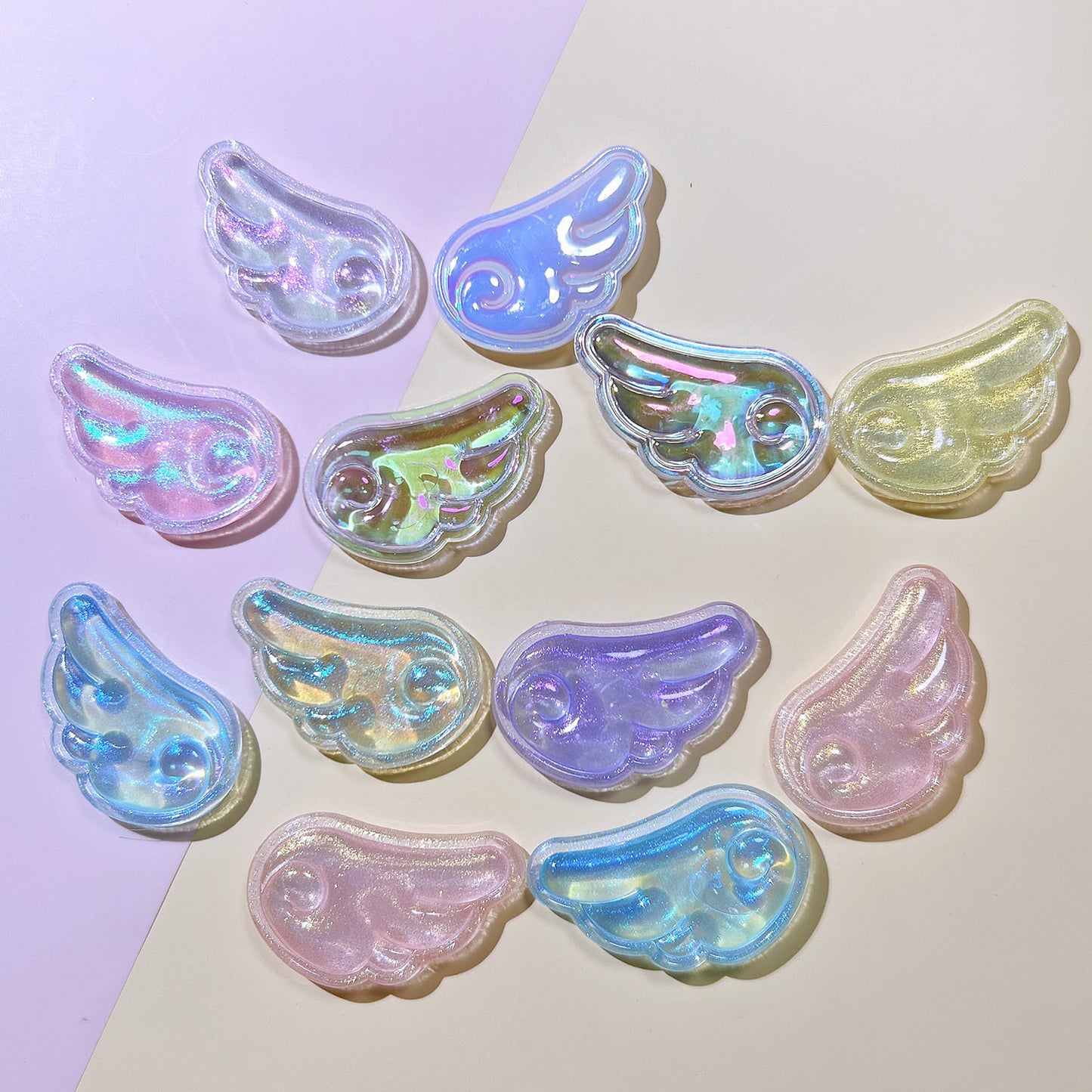 (5 Pic for 1 Bag) Cutie Angel Wing DiyAcrylic Charms  (Pack Offline)