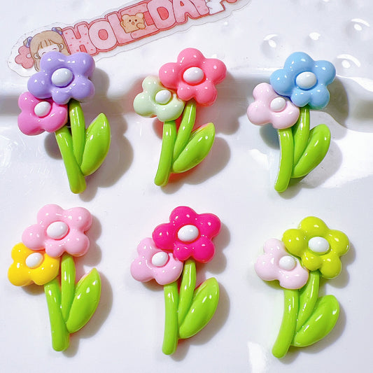 （5pic for 1 bag）Cutie flower diy charms （pack offline）