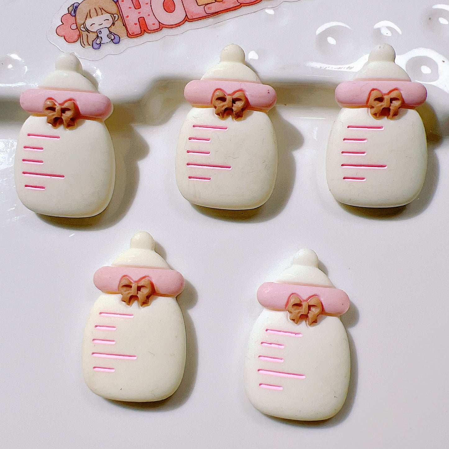 （5pic for 1bag）Cutie Girl Bibs Diy Resin Charms （pack Offline）