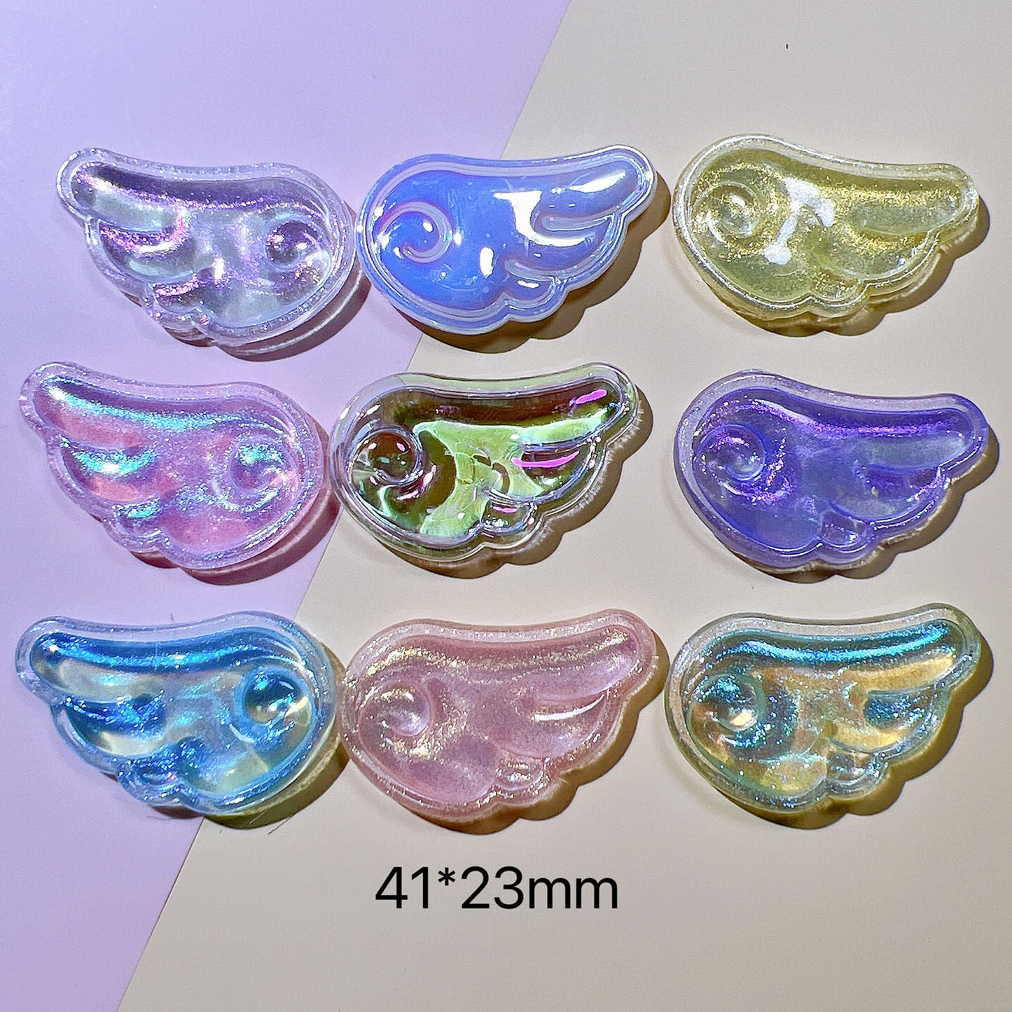 (5 Pic for 1 Bag) Cutie Angel Wing DiyAcrylic Charms  (Pack Offline)