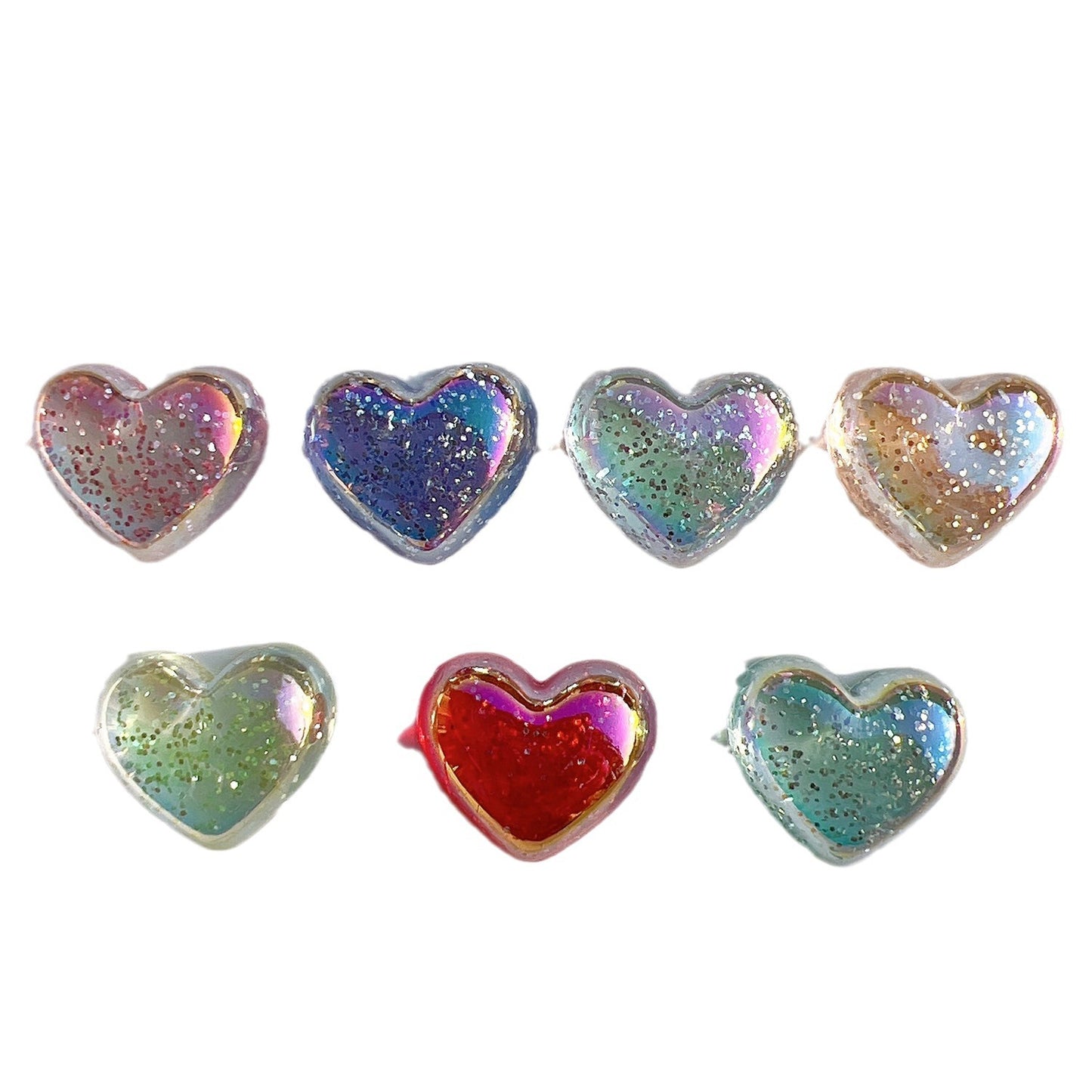 (5pic for 1 Bag) Cuteacrylic Glitter Pink Love Charms (Pack Offline)