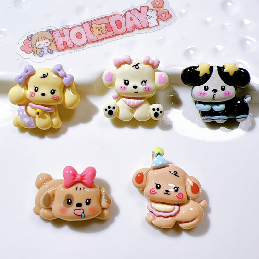 （5pic for 1bag）Cutie Dog Diy Resin Charms（pack Offline）