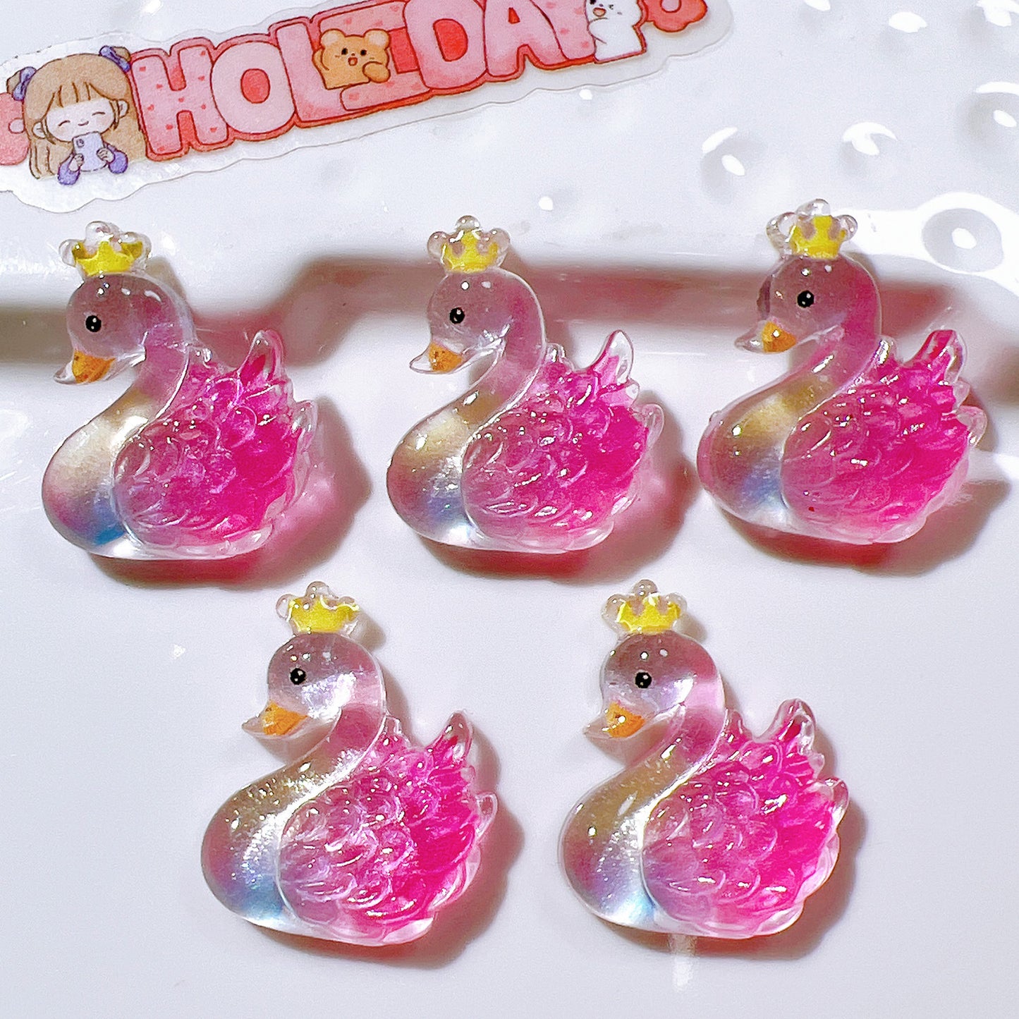 （5pic for1bag）Cutie annimal diy resin charms（pack offline）