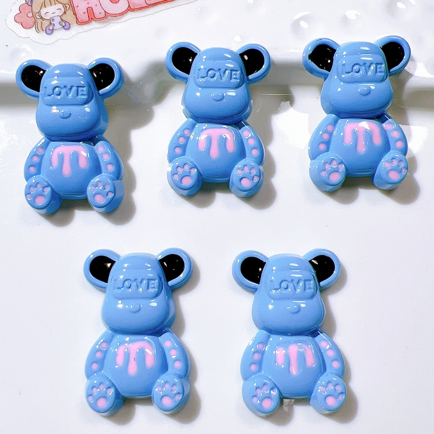 （5pic for1bag）Cutie love bear diy charms  （pack offline）