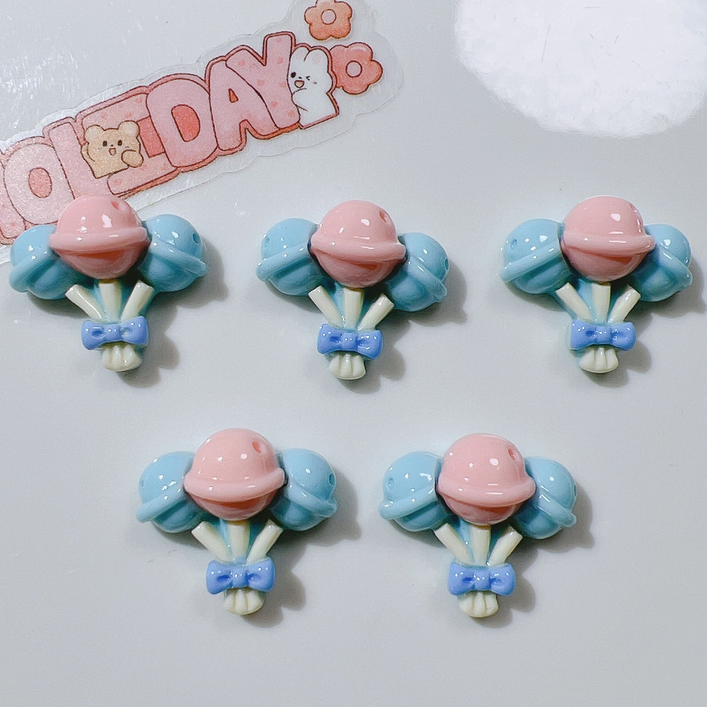 （5pic for 1bag）Cutie lollipop bouquets diy resin charms （pack offline）