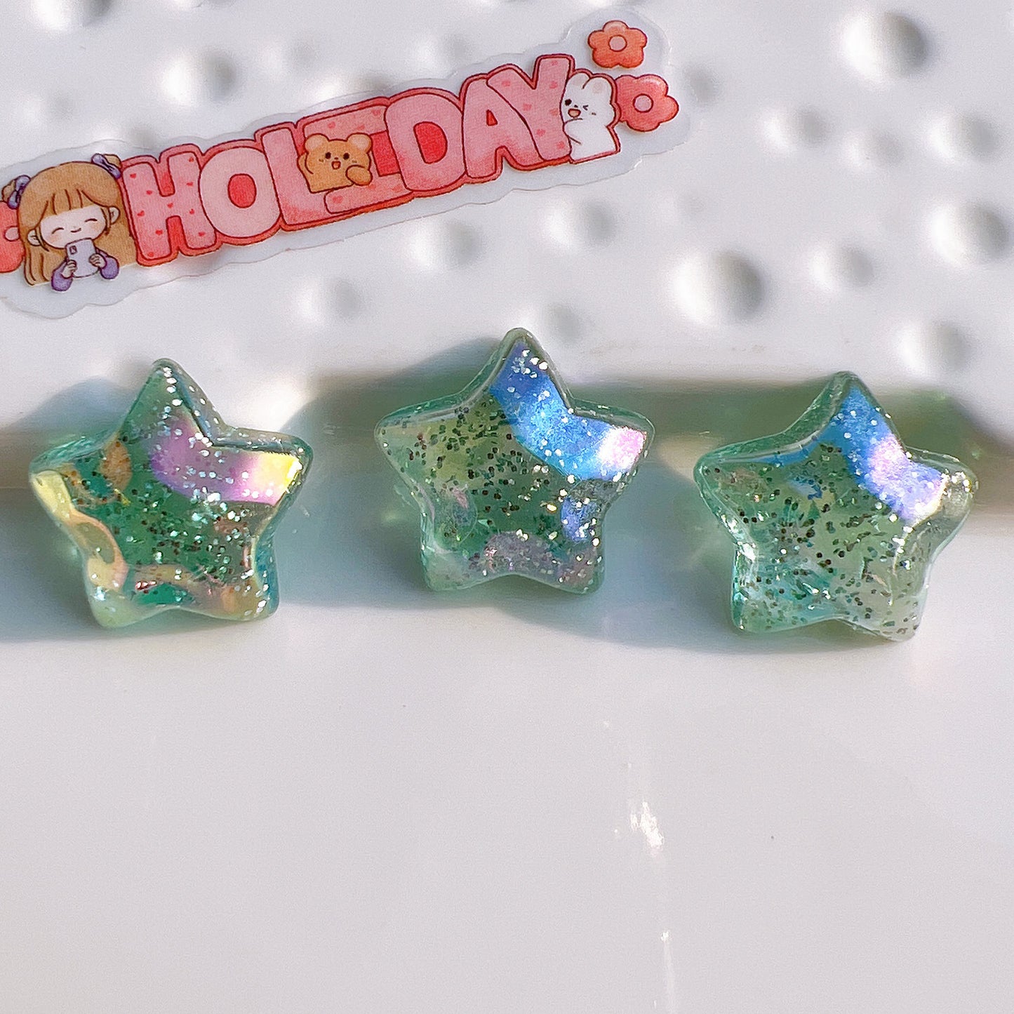 (5picfor1bag) Cutie Acrylic Star  Diy Charms Acrylic Star (Pack Offline)