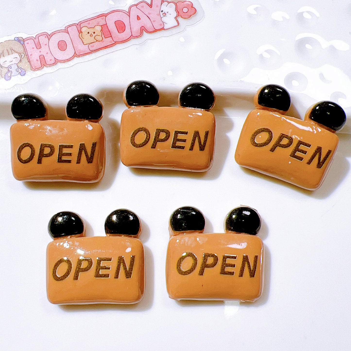 （5pic for1bag）Cutie Brown bear  diy charms resin